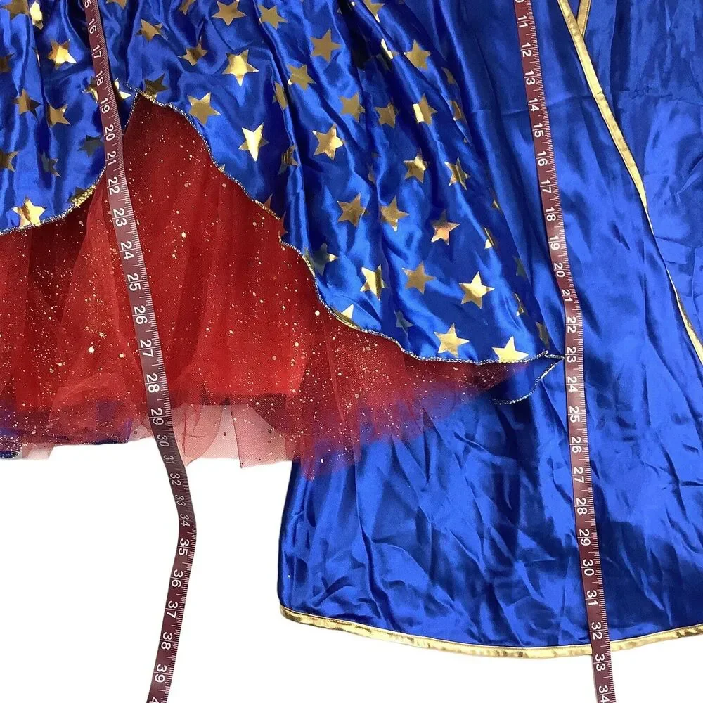 Wonder Woman Girls Halloween Costume with Cape Size 10 - 12 Cracker Barrel